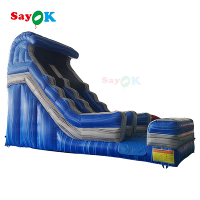 Slide de salto inflável Slide comercial de água tropical Slide de salto inflável ao ar livre Casa de castelo