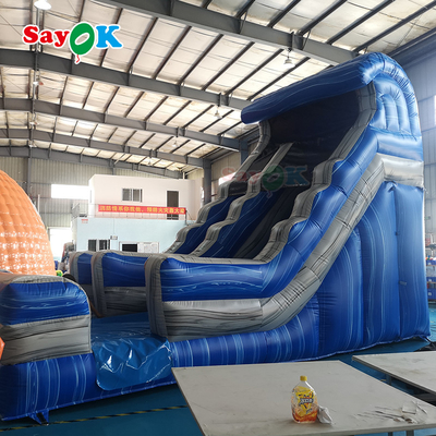 Slide de salto inflável Slide comercial de água tropical Slide de salto inflável ao ar livre Casa de castelo