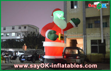 Dançarino inflável inflável Festeval Decoration Santa Claus Red Color For Event do ar do homem alto inflável