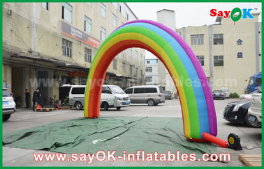 Arco inflável Beautiflu da raça e pano durável de Oxford ou de arco-íris do PVC arco inflável com o ventilador do CE/UL