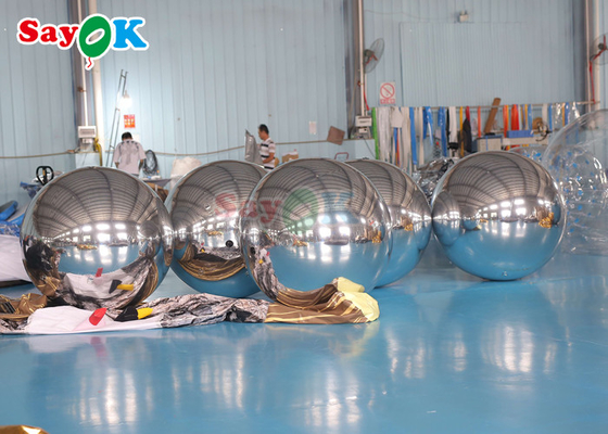 Disco Globo de espelho inflável brilhante Decoração de grande evento Esfera flutuante de PVC Balão de espelho