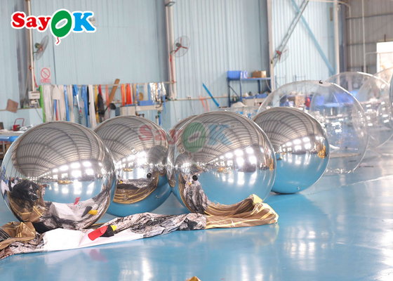 Disco Globo de espelho inflável brilhante Decoração de grande evento Esfera flutuante de PVC Balão de espelho