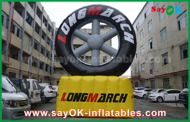 Modelo inflável do pneu da propaganda exterior do PVC com impressão personalizada do logotipo