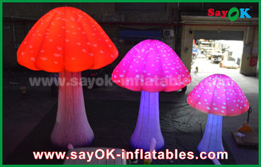 luz conduzida inflável do cogumelo de M de 190T vermelho de nylon 2 - 5 para anunciar/decoração