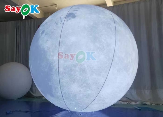 6.6ft Led Light Balão Lunar Inflável Grande Planeta Inflável Decoração de Palco Para Eventos