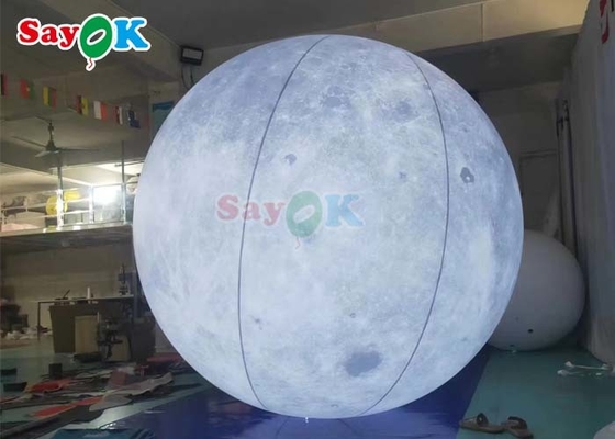 6.6ft Led Light Balão Lunar Inflável Grande Planeta Inflável Decoração de Palco Para Eventos