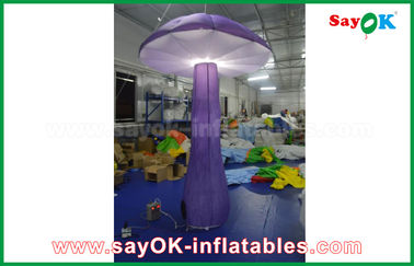 decoração inflável roxa da iluminação do cogumelo de 2M para o feriado/fase