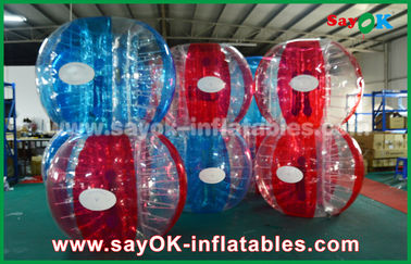 Os jogos infláveis do futebol aquecem - a bola inflável azul e vermelha selada da bolha de 0.7mm TPU para jogar