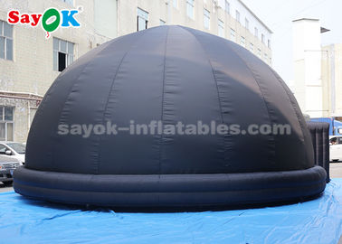 Barraca inflável preta da abóbada da projeção com a esteira do assoalho do PVC para o ensino da escola