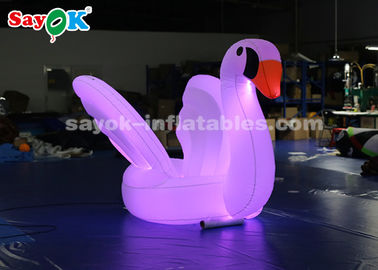 Decorações de pátio inflável Modelo de cisne inflável azul com cinto de ombro para levar para a procissão do palco