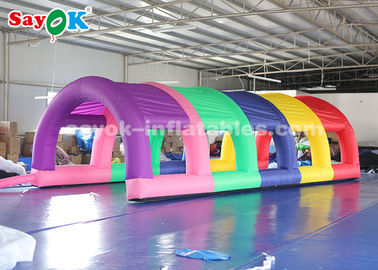 barraca inflável colorida do túnel da barraca inflável da abóbada com o ventilador de ar para o tamanho 5*2.5*2m da feira automóvel