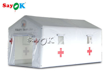 Barraca médica inflável da emergência 6x3x3mH provisória branca