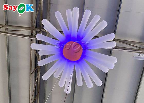 Flor inflável de suspensão do evento com multi cor das luzes
