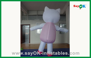 Decoração personalizada de personagens de desenhos animados infláveis de gato rosa para festas de aniversário