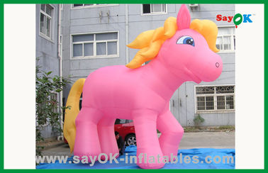Personagens de desenhos animados para festas de aniversário Cavalo inflável rosa Personagens de desenhos animados infláveis para publicidade