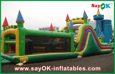 Fortifique o leão-de-chácara inflável da forma com corrediça/combinado inflável para o parque