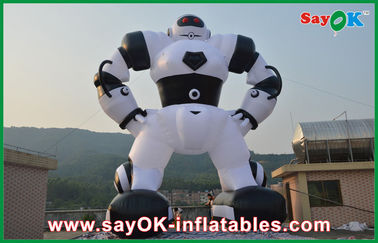 Grandes personagens infláveis Outdoor Branco 10 metros inflável robô inflável personagens de desenho animado para publicidade