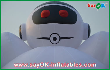 Grandes personagens infláveis Outdoor Branco 10 metros inflável robô inflável personagens de desenho animado para publicidade
