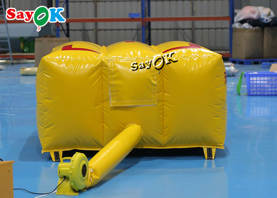 coxim de ar amarelo da segurança do salvamento da emergência da bolsa a ar da luta contra o incêndio dos produtos 2x2x1mH infláveis feitos sob encomenda